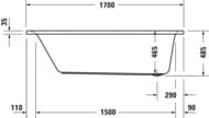����� ��������� Duravit D-Neo 700479 1700�750�485 ������������, ���� ������ ��� �����, �����