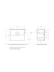 ����� ��� �������� BelBagno UNO-MINI-800-2C-SO-VO 800x395x608 ���������, 2 �����, ������ �������