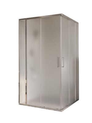 Душевой уголок BelBagno LUCE-A-22 (1100х1100х1950) LUCE-A-22-90+20-P-Cr стекло текстурное/проф. хр