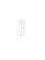 Шкаф-колонна AQUATON Оливия 1A254603OL010 1600х400х250 подвесной, универсальный, белый матовый