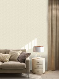 Обои виниловые на флизелине Rasch Country Living (1,06х10,00) ткань, бежевые 970852 (рул.)
