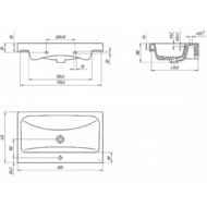 �������� Aquanet Moduo 80 (Cersanit) 800�450 ��, ��������, ����� 246880