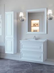 Тумба под раковину Caprigo Ponza-A 80 подвесная, 2 ящика, белая 13522-021.000.00.05