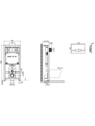 ����������� ��� ������� Jacob Delafon E21822-CP (1090�500) ������� �����, 2 ������, ����