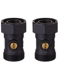 Узел нижнего подключения прямой раздельный ROYAL THERMO 3/4х3/4ЕК черный RANPP13434BL