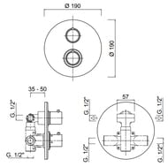 ��������� ��� ���� Giulini Futuro ������������, ��������� �� 2 ������, ������ F8213-FUO
