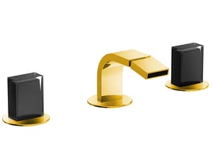 Смеситель Fantini Venezia для биде трехсекционный с донным клапаном, золото 2901N509S