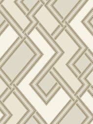 Обои виниловые на флизелине Grandeco Asperia 177505 (0,53х10,05) геометрия, бежевые (рул.)