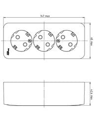 Розетка Systeme Electric BLANCA наружная 3-я с заземлением изол.пл. 16А, 250В, молочный BLNRA010312