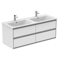 Тумба подвесная Ideal Standard CONNECT AIR 1300х517х440 4 ящика, белый глянец и серый E0824KN