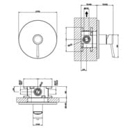 ��������� Gessi Goccia 44676.279 ��� ����, ������������, �� 1 �����, ������� �����, �����