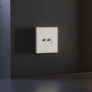 Накладка для розетки компьютерной двойной RJ45+RJ45 кат.6 Voltum S70 VLS001413, хлопок