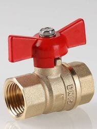 Кран шаровый VALTEC СТАНДАРТ 1/2"ВВ бабочка (PN40) VT.122.GN.04 — изображение 6