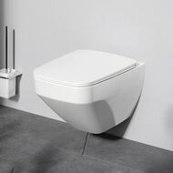 Уценка!Унитаз подвесной AM.PM Inspire V2.0 безободковый 390х550х410, с сиденьем, белый C50A1700MWSC
