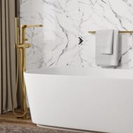 Смеситель WasserKRAFT Ems 7621 для ванны, напольный, однозахватный, глянцевое золото — изображение 3