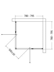 ������� ������ AQUAme 800�800�1950��, ������ 6��, ������� ������ ���. AQM7102-2-8