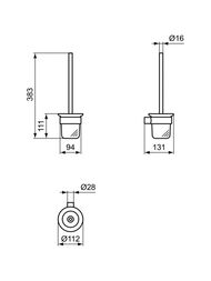 Ершик для унитаза Ideal Standard CONCA настенный, округлый, шлифованное золото T4495A2