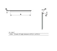 �������������� ��������� LAUFEN Frame25 4.4752.2.900.007.1 (1200�25�25) ��������, � ������������, LED4000, ����
