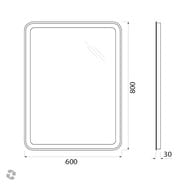 ������� BelBagno (800x30x600) � ���������� � ��������� ������������ SPC-MAR-600-800-LED-BTN