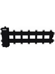 Балансировочный коллектор Gidruss BM-100-7DU до 100 кВт, 1 1/4", 3+3, 4D-кронштейны, черный муар