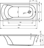 ����� ��������� RIHO MIAMI 150�70 ��� ������������, �������������