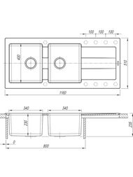 ����� FLORENTINA ����� 1160 �������� (1160�510�235) 2 ����, � ���� 80�� 21.415.E1160.107