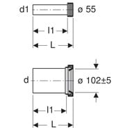 GEBERIT �������������� �������� ��� ���������� �������, ���, ����� 18,5 �� 152.426.46.1