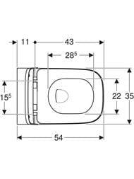 ������ ��������� Geberit Smyle Square (350�540�330) ������������, � �������� ��������� 500.683.01.2