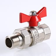 Кран с американкой 1 1/4"ВН VALTEC BASE красная бабочка VT.227.N.07 — изображение 4