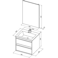 ����� ��� ���������� Aquanet Lino 60 590�533�495 ���������, 2 �����, ����: ��� ���������� 253910