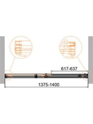 ������� ����� CEZARES DUET SOFT-M-BF-1-140-C-Cr (1375-1400)x1950 ������ ����������, ������� ����