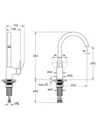 ��������� ��� ����� VitrA Flow Soft, �������������, ����� �-����, ������ ������� A4341936EXP