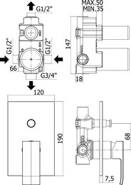 ��������� ��� �����/���� Paffoni Elle EL015CR/M ������������, � ���������� ������, ����