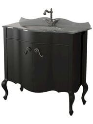 Раковина для тумбы Caprigo Бурже 90 (940х460х15) стеклянная с бортиком, серебро OW15-11013-(S) — миниатюра 2