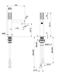 Смеситель для раковины Vincea Аура (Aura) VBF-6AU1CH, хром
