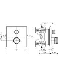 Смеситель для душа Ideal Standard CERATHERM NAVIGO A7301AA термостатический, без душевого набора