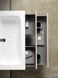 Тумба под раковину SANCOS Snob R (995x445x500) подвесная, два ящика, Beige Soft SNR100CE