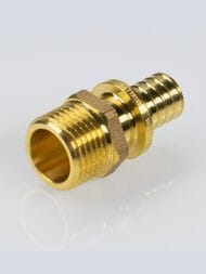 Соединитель VALTEC, аксиальный, 32х1"Н, латунь CW614N, VTm.401.G.003206