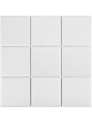 Мозаика керамическая Starmosaic Homework White Matt 97х97 (300х300х6) белая MH33900 (шт.) — миниатюра 1