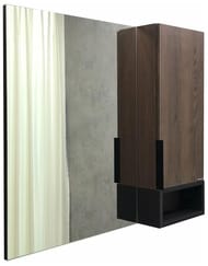 Зеркало-шкаф COMFORTY Франкфурт-90 (880х800х160) подвесной, дуб шоколадно-коричневый 00004150529