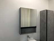 Зеркало-шкаф COMFORTY Эдинбург-60 (580х800х155) подвесной, бетон-светлый 00-00002043