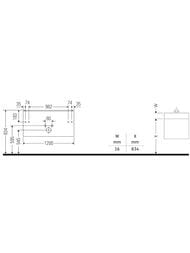 ����� ��� �������� Duravit XBase 1200�440�475 ���������, 1 ����, ����� ������� XB603301818