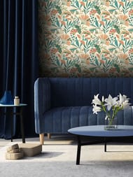 Обои виниловые на флизелине Grandeco Ciara A 63801 (0,53х10,05) многоцветные (рул.)