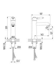 ��������� ��� �������� Lemark VILLA LM4837B ������ ������ click/clack, ������