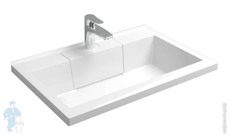 Раковина Aquanet Фортуна 80 (Dolomite) 800х450 мм, литьевой мрамор ...