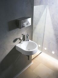 Рукомойник DURAVIT ARCHITEC 360х380х150 намеченное отверстие под смеситель слева 0766350000