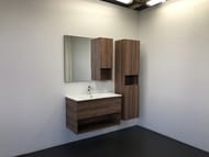 Шкаф-колонна COMFORTY Бордо-40 (400х1600х320) подвесной, дуб темно-коричневый матовый 00-00007266