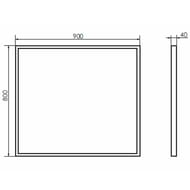Зеркало COMFORTY Бредфорд-90 (900х800х40) напольная, серый графит 00-00009954