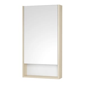 Зеркальный шкаф AQUATON Сканди 45 1A252002SDB20 450x130x850 1 дверца, белый глянец/дуб верона