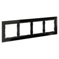 Рамка на 4 поста Voltum S70 VLS110408 стекло, черный